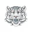 Tiger tattoo design idea
