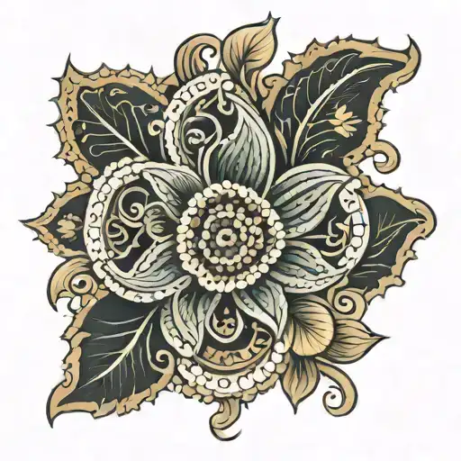 paisley pattern  tattoo design idea