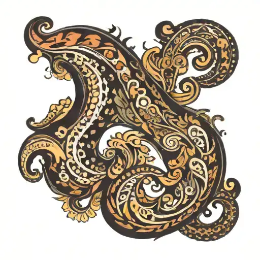 paisley pattern  tattoo design idea