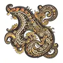 paisley pattern  tattoo design idea