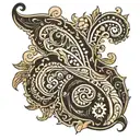paisley pattern  tattoo design idea