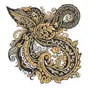 paisley pattern  tattoo design idea