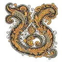 paisley pattern  tattoo design idea