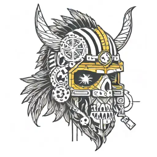  Combine the Iowa Hawkeyes and Kansas City Chiefs Logos tattoo design idea