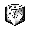 double 2 dice tattoo design idea