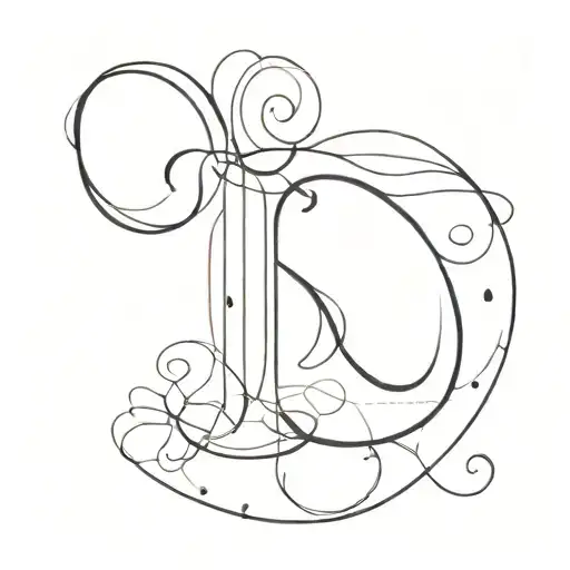something artistict that shows the D Initial or 'Diellza' as an really artistic tattoo something simple tattoo design idea