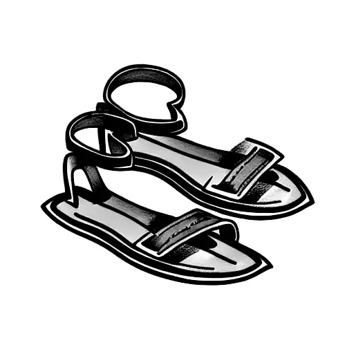 hermes sandals  tattoo design idea