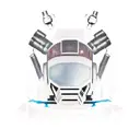 Skylab of ironman mis brodé helmet in the gala y with pollution tattoo design idea