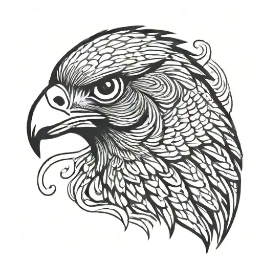 peregrine falcon tattoo design idea