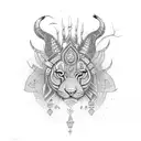 indian mythic tattoo design idea