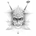 indian mythic tattoo design idea