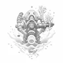 scuba diving tattoo design idea