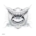 open mouth snake tattoo design idea