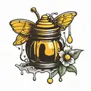 honey pot that says hunny on it  tattoo design idea