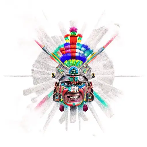 aztec warrior, jade tattoo design idea