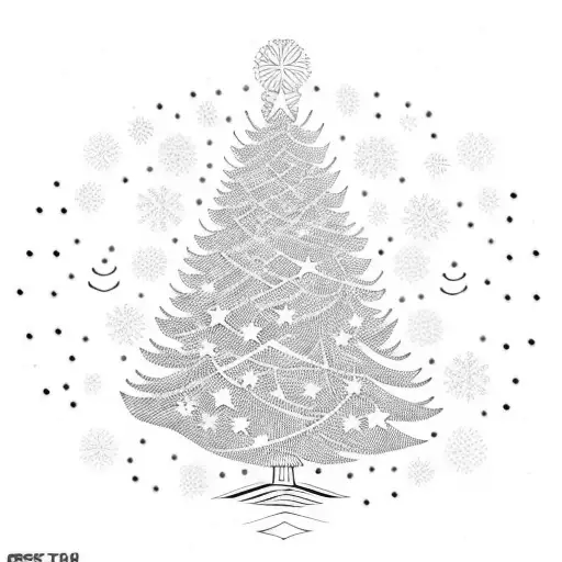 christmas tree with name Kaso tattoo design idea
