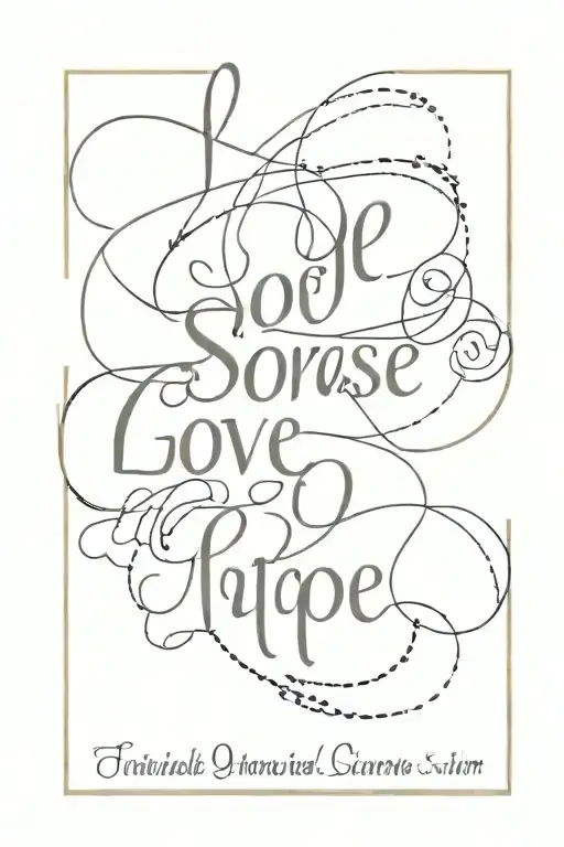 Biblical phrase for love of spouse based tattoo design idea