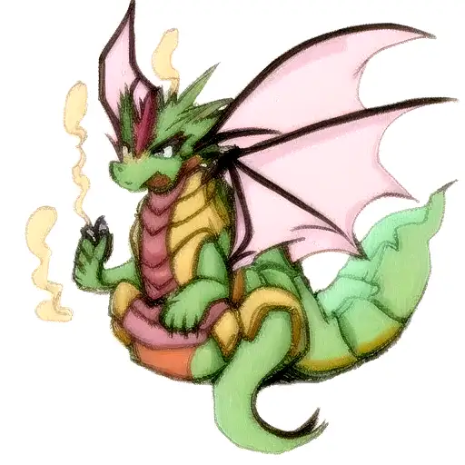 dragon with smoke tattoo design idea