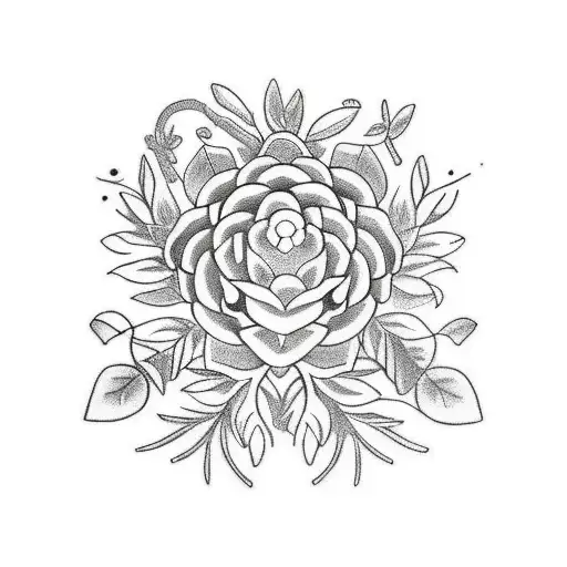 laurel wreath tattoo, simple, no shading, black and white, around the neck tattoo design idea