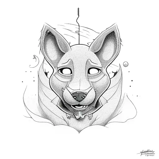 courage the cowardly dog  tattoo design idea