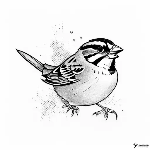 Sparrow tattoo design idea