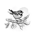 Sparrow tattoo design idea