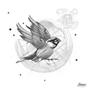 Sparrow tattoo design idea