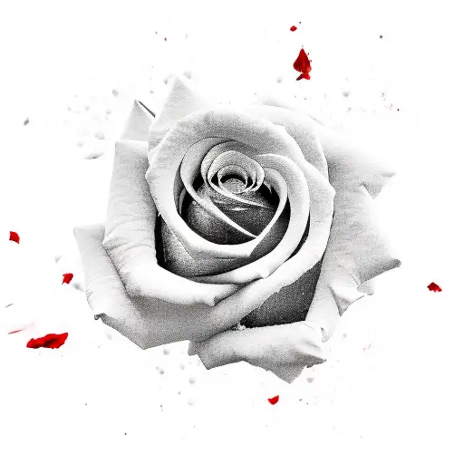 3 roses, red, black, white tattoo design idea
