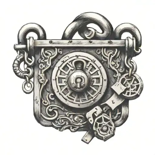 Lot of lock design symbolizing tattoo design idea