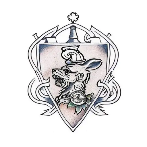 Irish, Conner, Cameron, coat of arms tattoo design idea