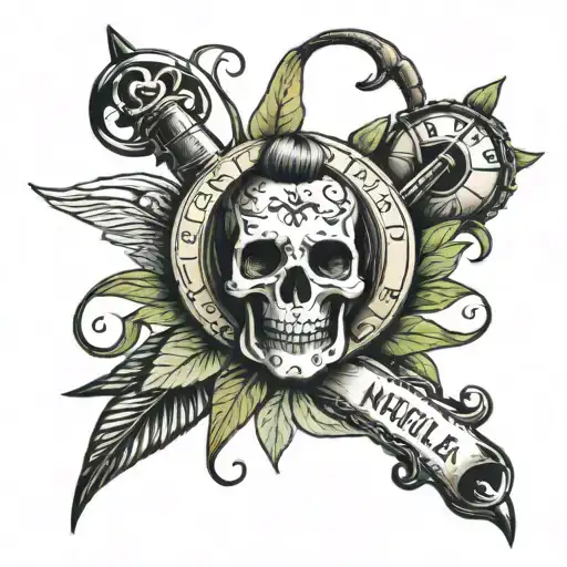 Vanilla, Nicotine and desperation tattoo design idea