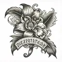 Vanilla, Nicotine and desperation tattoo design idea