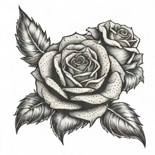beauty and the beast rose and lion head tattoo tattoo design idea