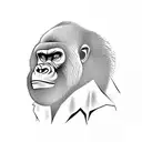 Gorilla king eat.1977 gold jewelry beast crown ghetto jungle tattoo design idea