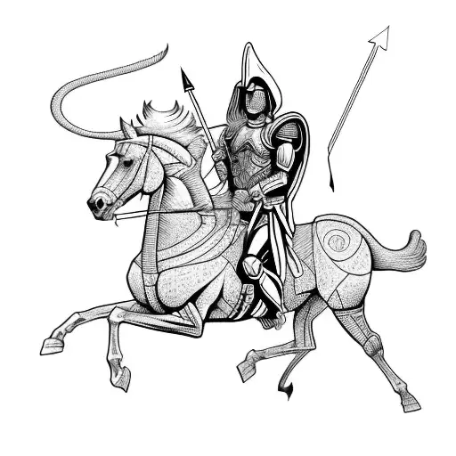 four horseman of the apocalypse foreground to background layers tattoo design idea