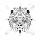 lion compass success  tattoo design idea