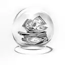 Money Hourglass tattoo design idea