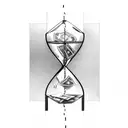 Money Hourglass tattoo design idea