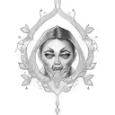 double lined frame inside the lines mother word in different languages tattoo design idea