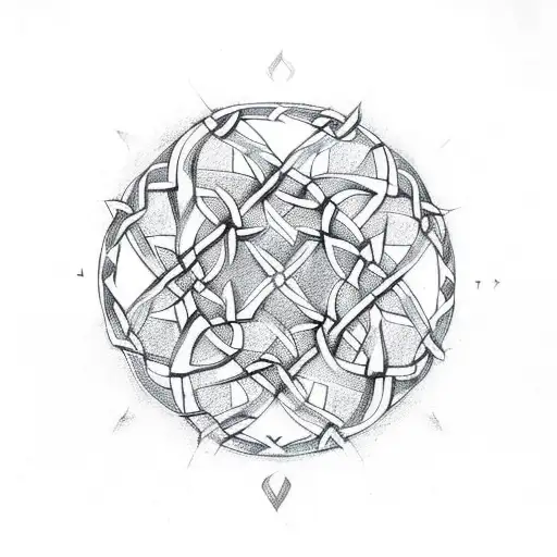 Celtic tribal pattern tattoo design idea