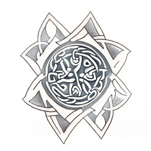Celtic tribal pattern  tattoo design idea