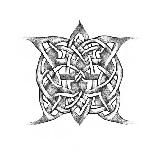 long Celtic tribal pattern  tattoo design idea