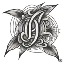 2 rounded lines be formed by ü, n, b, a, d, z, c, e, r, m, i, t, v, k, ş, g letters. In the middle of the lines 24.04.24 tattoo design idea