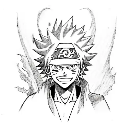 Naruto uzumaki in one piece art style