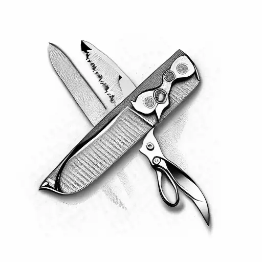 swiss knife victorinox tattoo design idea