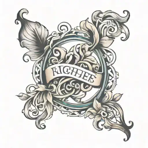 daughters names intertwined tattoo design idea