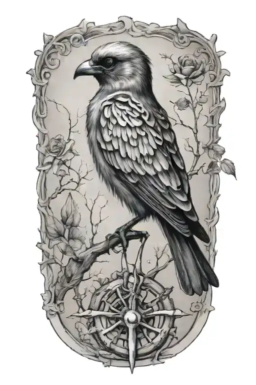 A black and grey tattoo of a scientific illustration of a bird skeleton, blending the client's interest in science with their passion for birds tattoo design idea