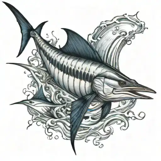 sailfish tattoo design idea
