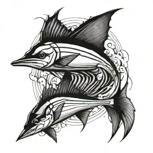 sailfish tattoo design idea