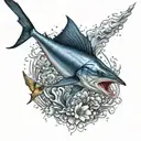 sailfish tattoo design idea
